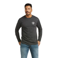 Ariat Men's Exposure Long Sleeve T-Shirt Charcoal Heather 10037027