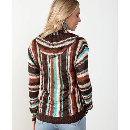 Rock & Roll Denim Chocolate Serape Hoodie - Image 3