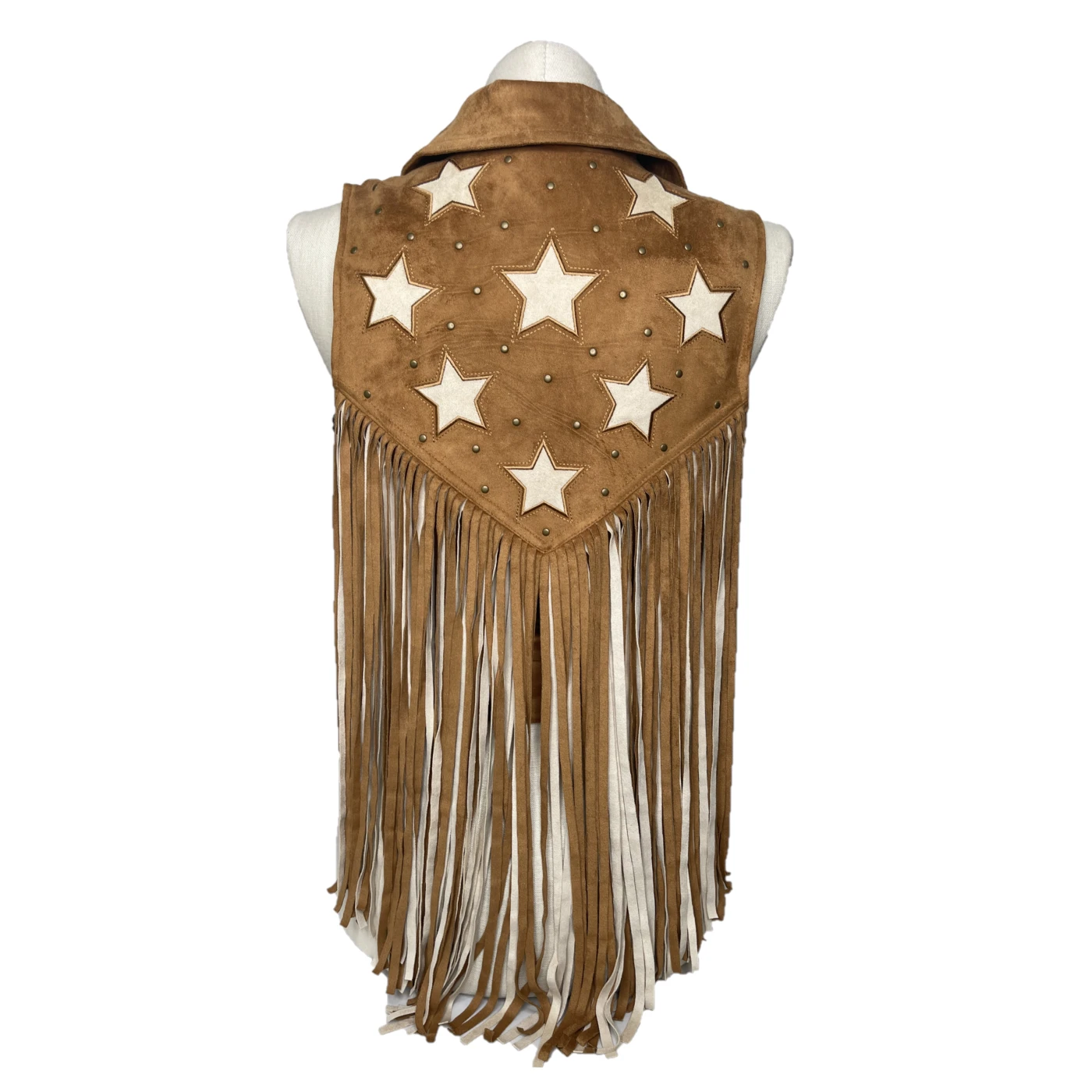 Rock & Roll Cowgirl® Ladies Microsuede Fringe Brown Vest RRWO98R0XU - Image 3