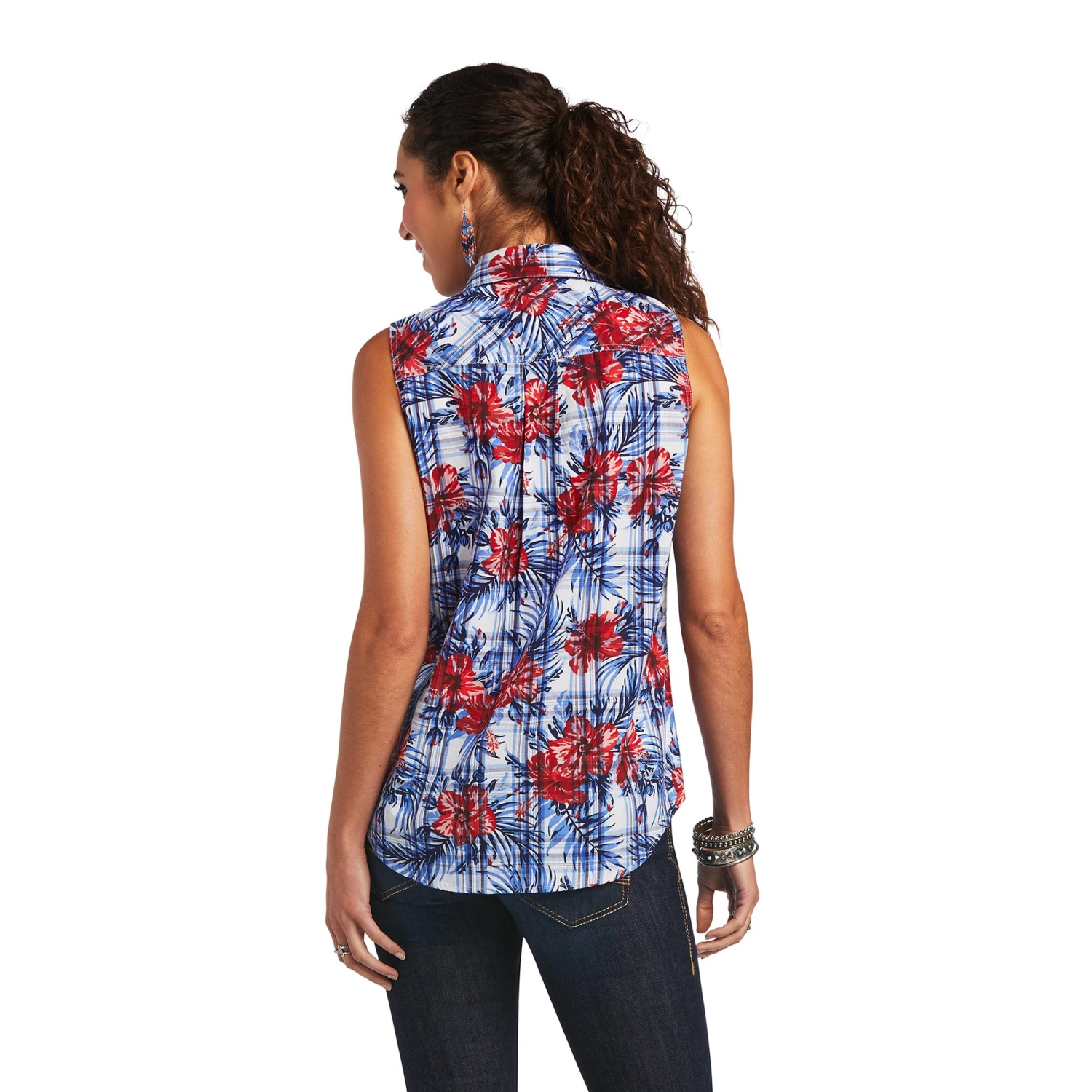 Ariat Ladies REAL Billie Jean Tropic Plaid Shirt 10040614 - Image 3